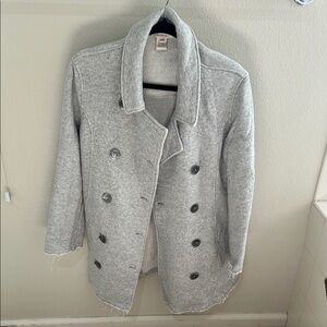 Women's Gray Double-Breasted Jacket.  Fits like M Sundance superior quality.